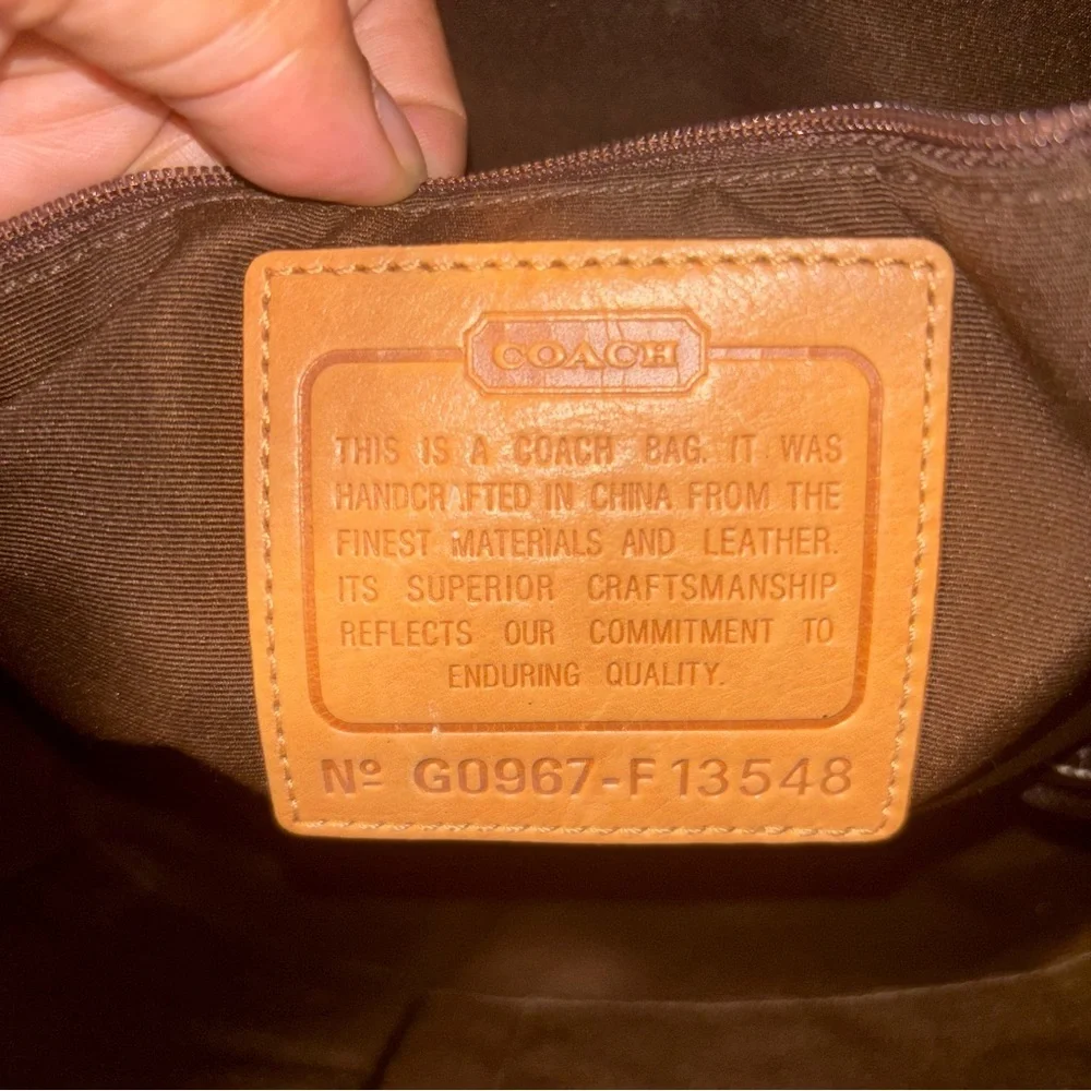 Coach Brown and Tan Tote Bag